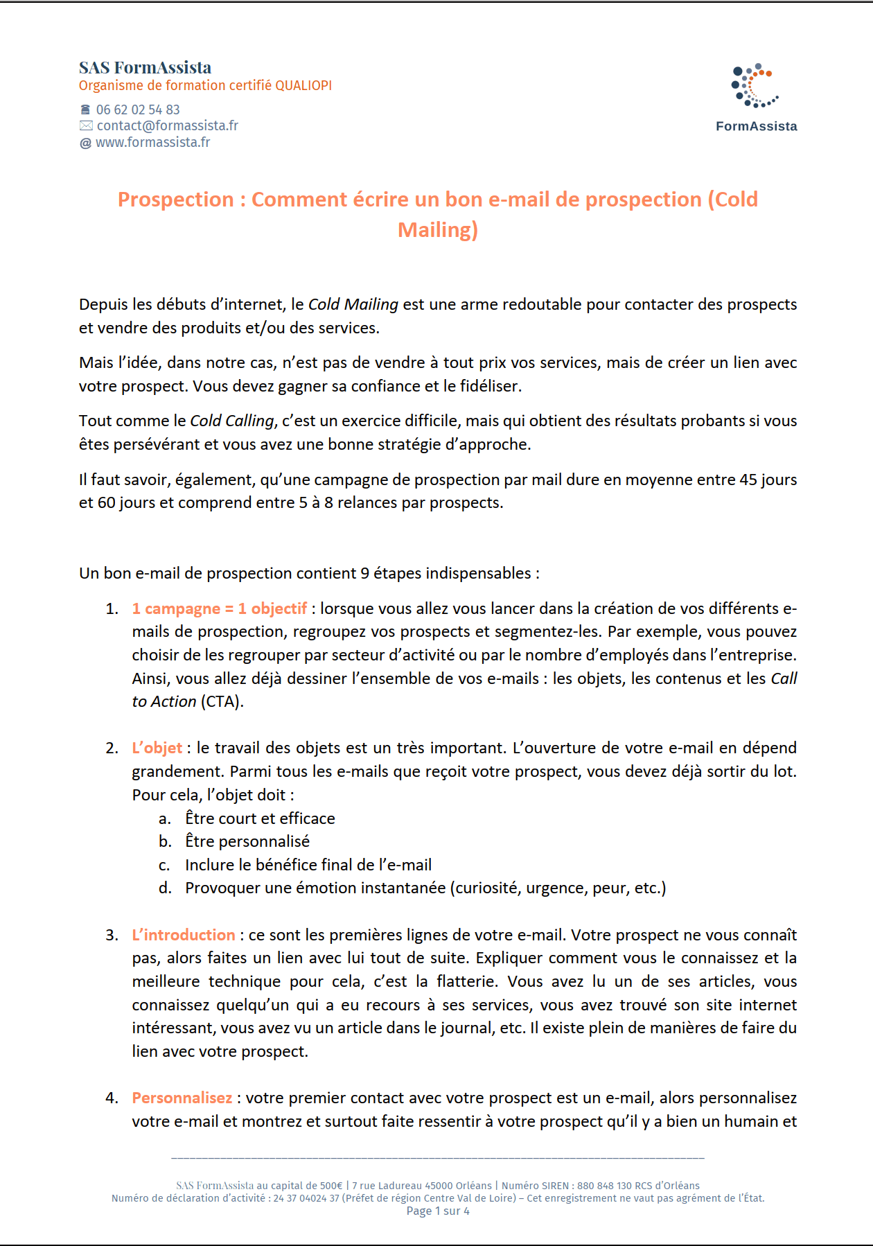 Bien faire le mailing avec Documents de prospection pour trouver de nouveaux clients