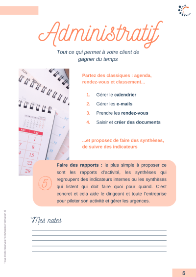 prestations de secrétaire indépendante